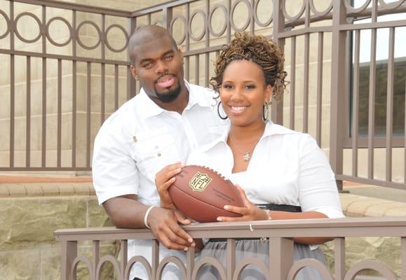 NFl player and his fiance - Sugar Land