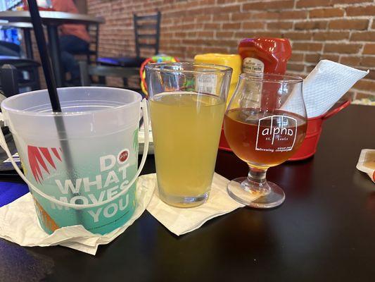 636 Bucket, 8oz Cider, 6oz Fruit Beer