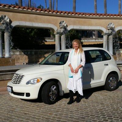 Reverend Kathleen's White Wedding Mobile at The Ritz