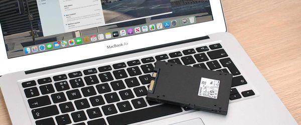 Macbook Air SSD upgrade for increased storage and speed.