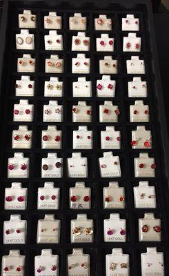 We carry a wide selection of 14k studded post earrings for girls and adults with screw backs