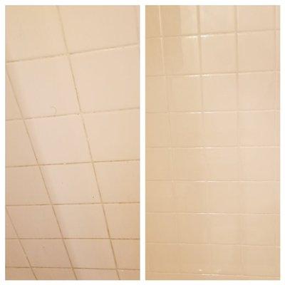 Bathroom cleaning Before and after