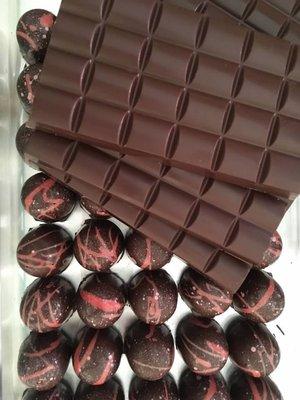 Our rich chocolate is great as a truffle or a bar.