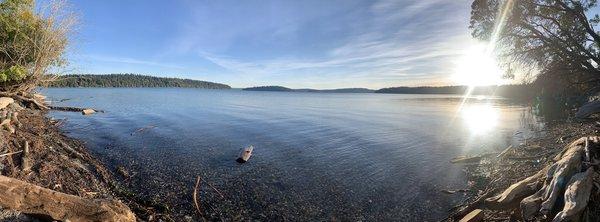 Beautiful private beach view of the water!