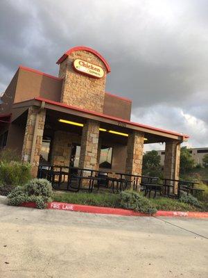 Beautiful,clean restaurant on top of a hill