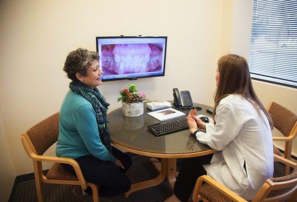 Dr. Conklin during a dental consultation with a patient