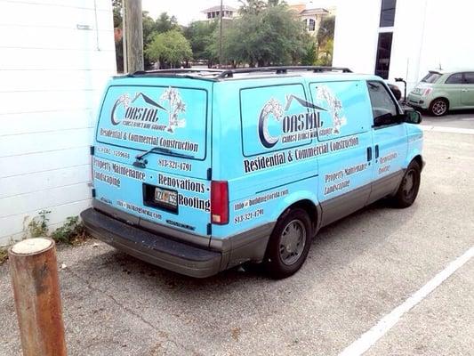 Ford Astro van wrapped in 3M vinyl. This is a color change fleet wrap.