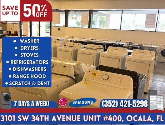 #LgAppliances #SamsungAppliances #usedappliances #applianceoutlet #discounted #Dryers #ovens #washers #refrigerators #microwaves #washTowers