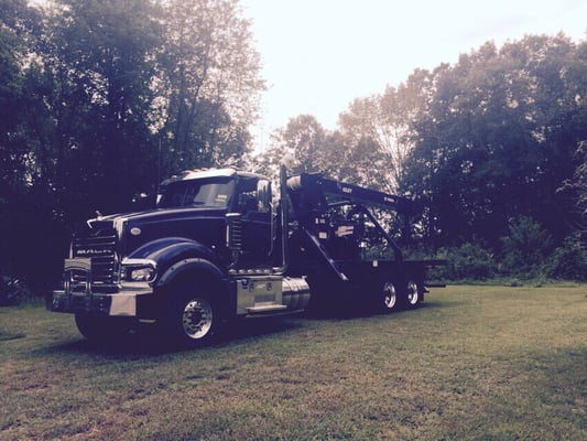 The newest edition to the Coleman Drilling and Blasting fleet. 2016 Mack Titan with a terex boom and compressor.