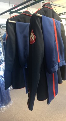 We dry, clean and press military uniforms.