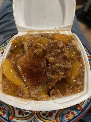 A bad attempt at peach cobbler