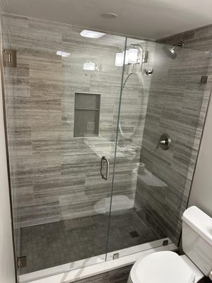 Tiled shower