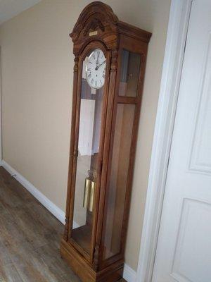 My 23 year old grandfather clock! Thank you for doing great servicing  Perfect Tyme.