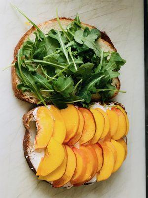 Goat Cheese and Peach Sandwich