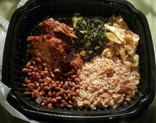 Buffet to go plate.