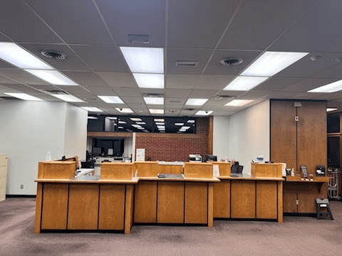 Interior of MEMBERS1st Community Credit Union in Eldora, Iowa