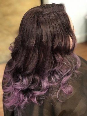 Purple balayage fashion color