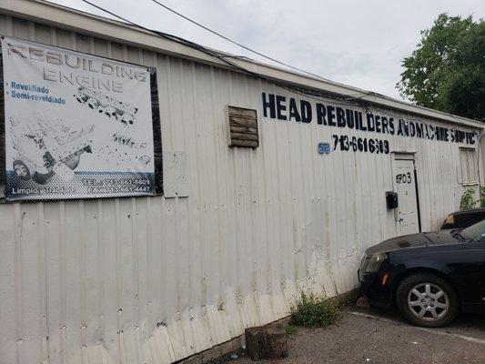 View of the shop from Alder Dr.