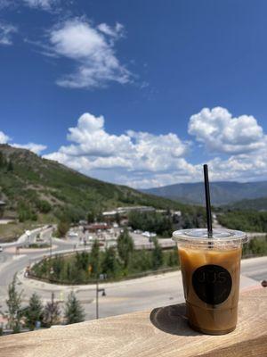 Iced Coffee, View from Patio