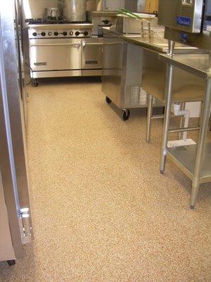 Commercial Kitchen installed with Quarry-Tek.