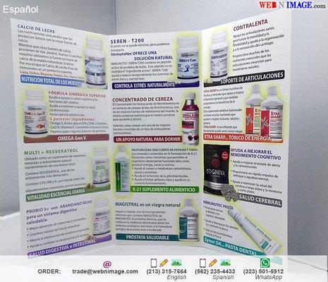 BROCHURE IMMUNOTEC EN ESPAÑOL, Doblado en tres, Tamaño 11” x 8.5” (Tamaño carta).