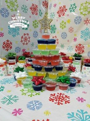 Jello Shot Christmas tree!