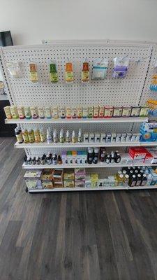 essential oil and homeopathic items available