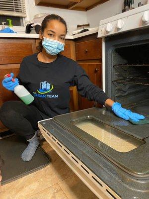 Cleaning stoves you almost got to get into it!