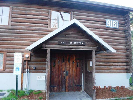 Main entrance to the Scout Hall.