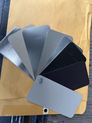 This are the colors we offer for seamless gutter