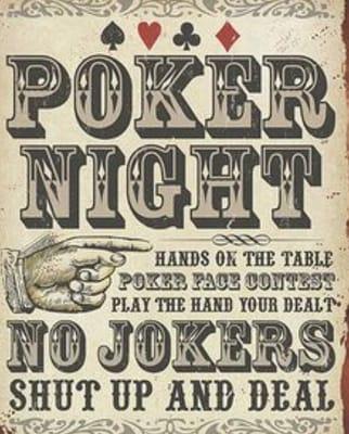 They have poker nights on Wednesday call for info.