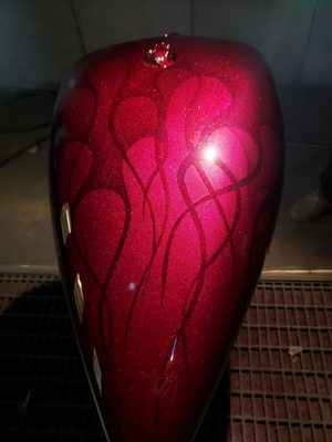 Custom paint for a custom built motorcycle all done on promises