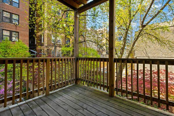 Private patio with your apartment