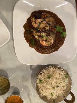 Chef's special- roasted lamb with shrimp curry