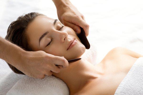 Gua sha included in every facial treatment.