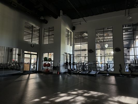 Inside the high ceiling big classes room