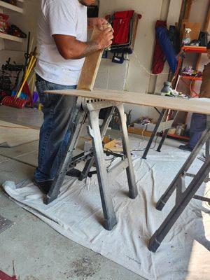 Prep of cabinets (sanding)