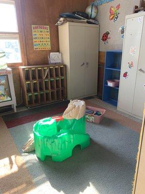 Play area and student mail boxes