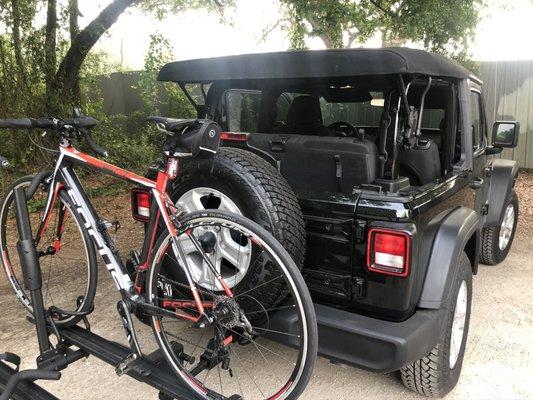 Bike and bike rack