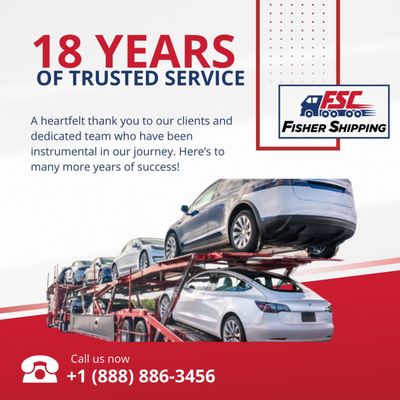 18 years of trusted service