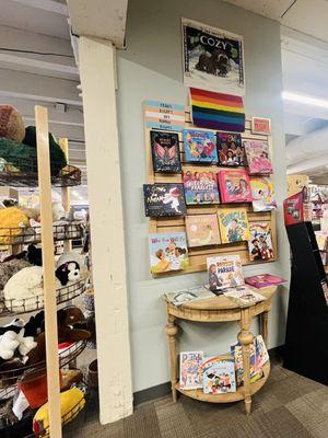 Some of the book selections in the kid section. There's a wide variety of books, toys, and gifts here.