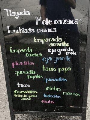 Menu board