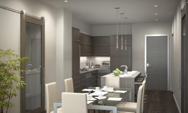 Luxury Living right on Main street.  333 Main - The Parkite.  Image courtesy of Bowen Studios.