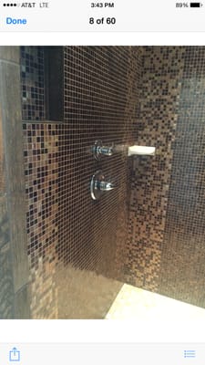 Tiled shower