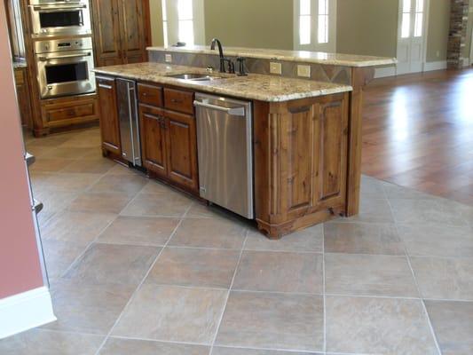 Tile and hardwood flooring