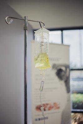 We offer IV bags for people that are in need of hydration and vitamins.