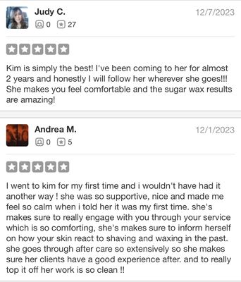 Flagged reviews by yelp