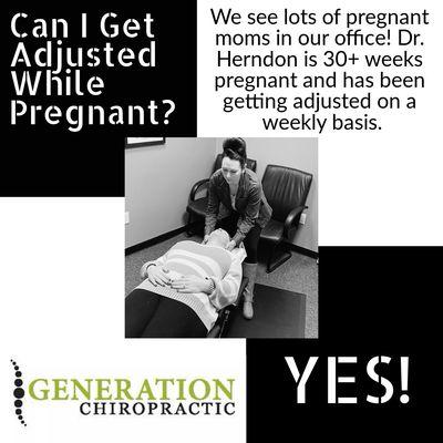 We specialize in prenatal chiropractic care.