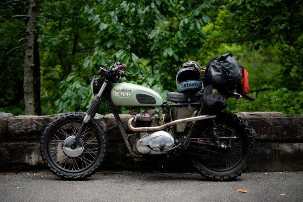 Adam's TR6 on the 4th annual Vintage 1000 dualsport event.