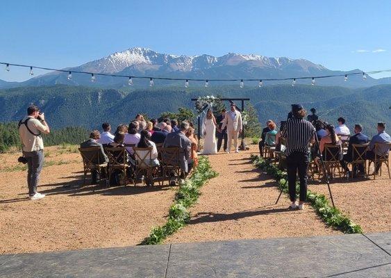 Djing a wedding and reception in Woodland Park.